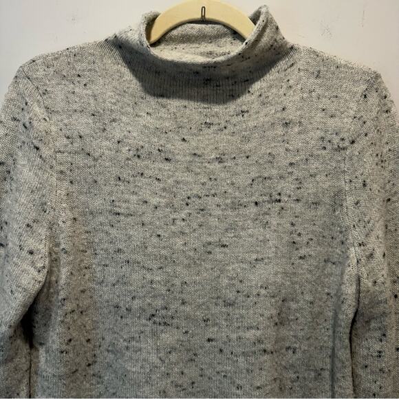 🍁 Madewell Donegal Inland Turtleneck Wool Blend Minimalist Speckled Sweater Med - Picture 5 of 15